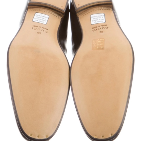 Gucci, Black Leather Suede-Trimmed Loafers  NEW IN BOXf main image 4